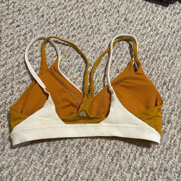 Lululemon New Ambition Bra Fools Gold / Light Ivory- Size 6 - Picture 5 of 7